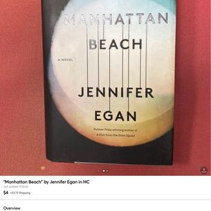 "Manhattan Beach" by Jennifer Egan in HC
